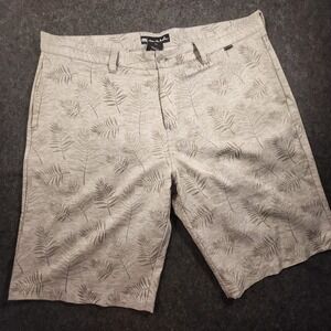 Travis Mathew Golf Shorts Mens 40 Hawaiian Jungle All Over Print Floral Gray